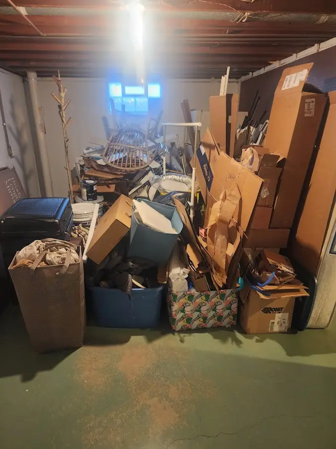 Roll-off dumpster container at job site for Concrete Dumpster Rental in Wethersfield